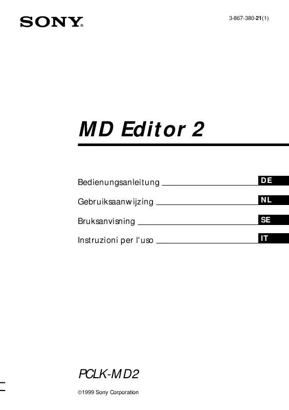 Mode d'emploi SONY PCLK-MD2