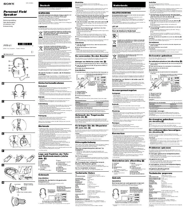 Mode d'emploi SONY PFR-V1