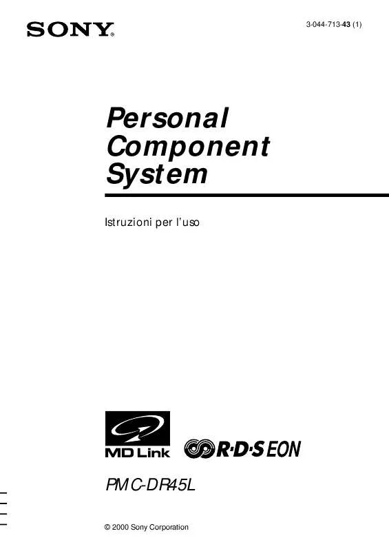 Mode d'emploi SONY PMC-DR45L