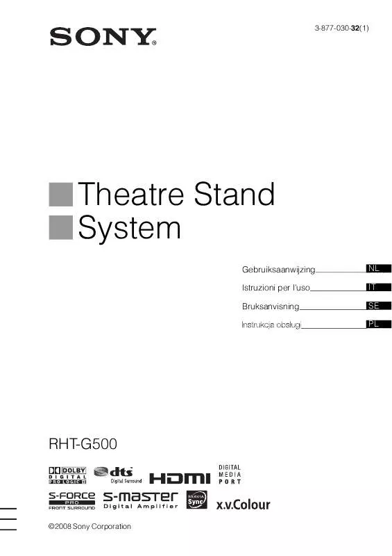 Mode d'emploi SONY RHT-G500