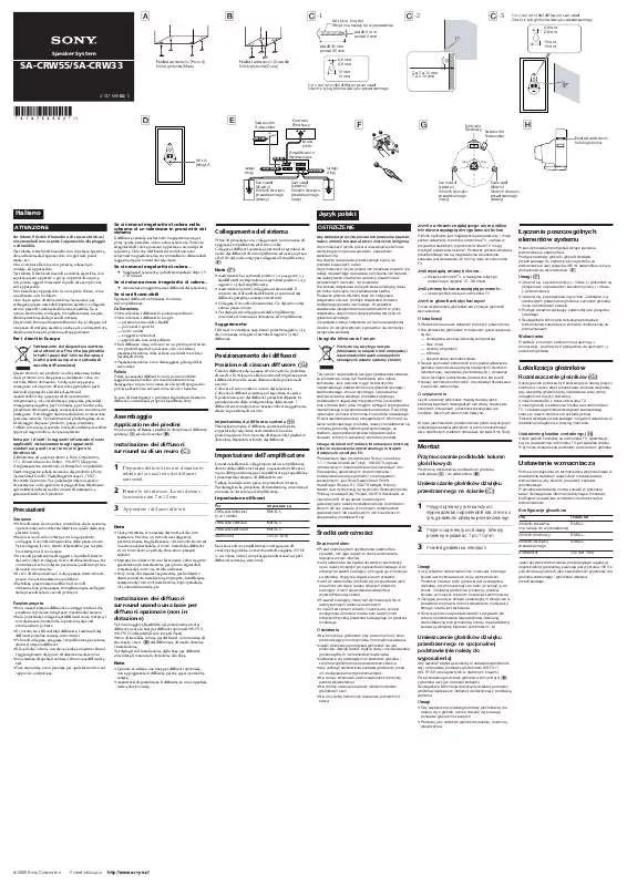 Mode d'emploi SONY SA-CRW55