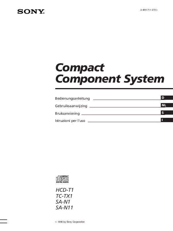 Mode d'emploi SONY SA-N1