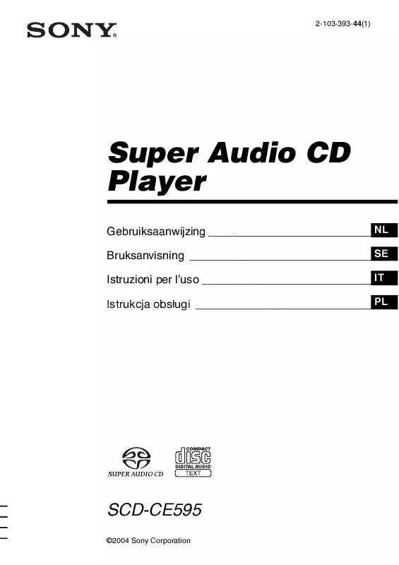 Mode d'emploi SONY SCD-CE595