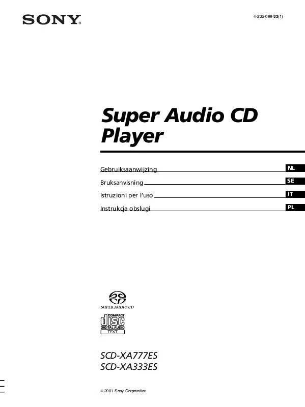 Mode d'emploi SONY SCD-XA777ES