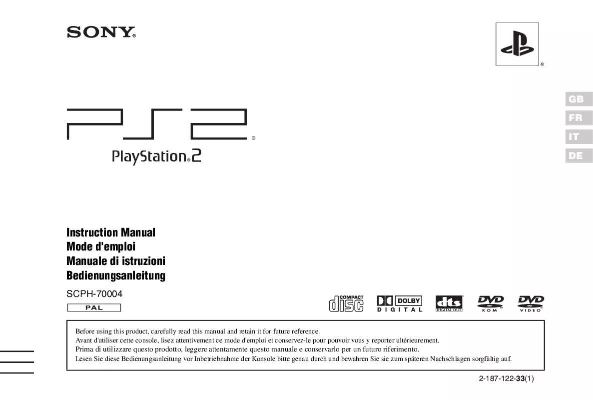 Mode d'emploi SONY SCPH-70004