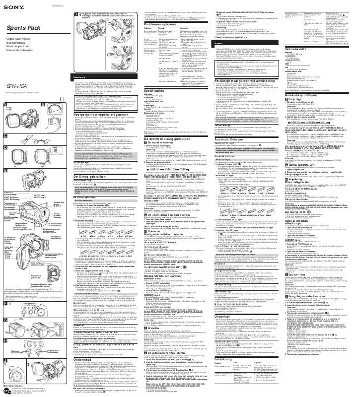 Mode d'emploi SONY SPK-HCA