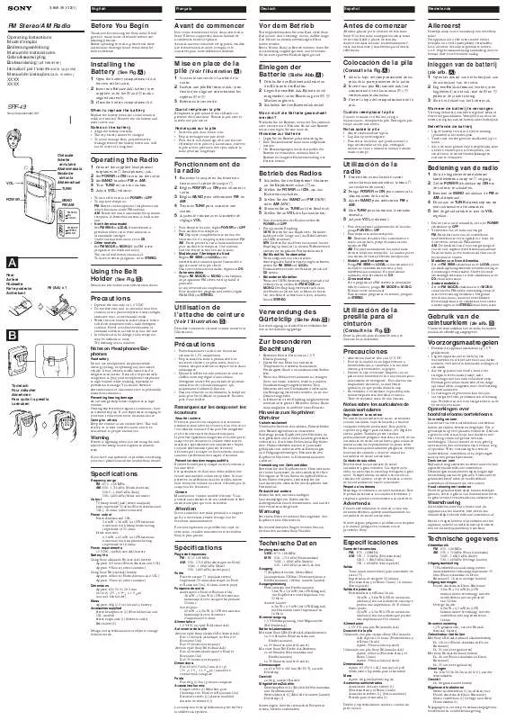 Mode d'emploi SONY SRF-49