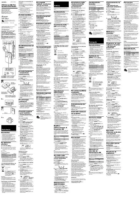 Mode d'emploi SONY SRF-M607