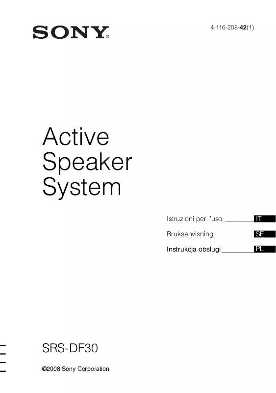 Mode d'emploi SONY SRS-DF30