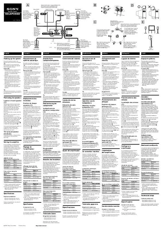 Mode d'emploi SONY SS-LAP305ED