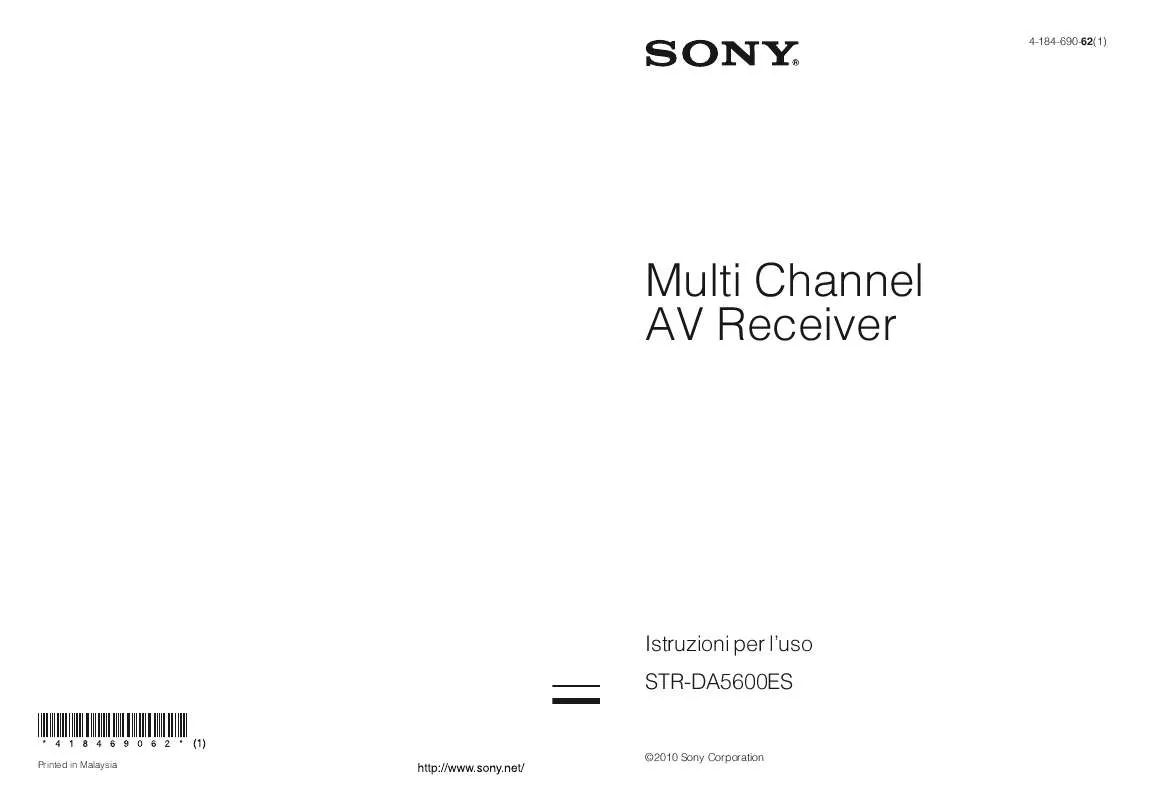 Mode d'emploi SONY STR-DA5600ES