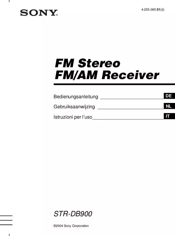 Mode d'emploi SONY STR-DB900