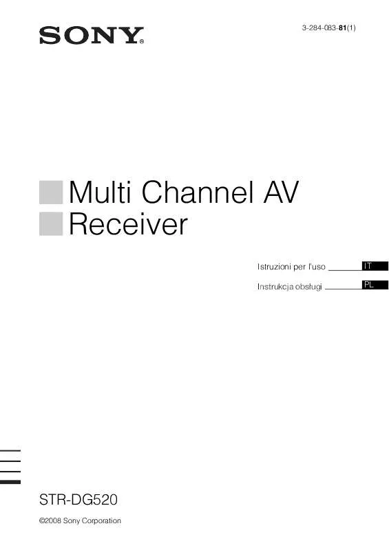 Mode d'emploi SONY STR-DG520