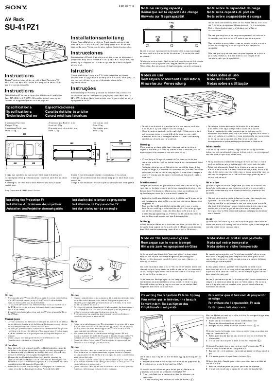 Mode d'emploi SONY SU-41PZ1