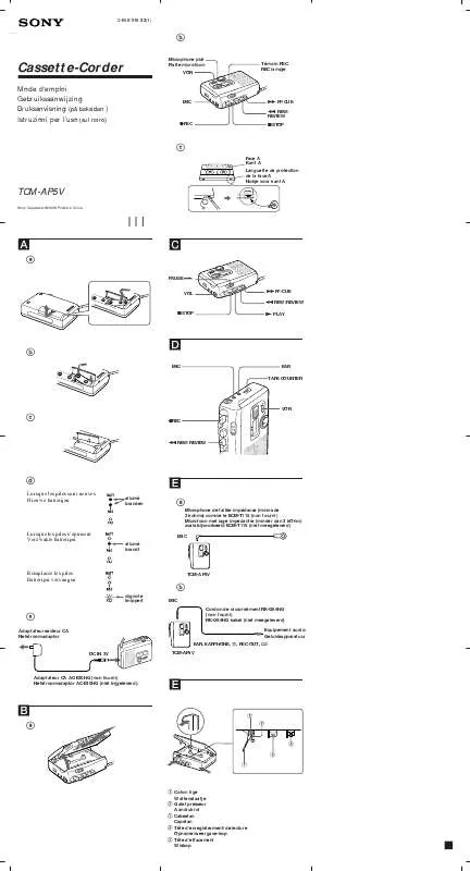 Mode d'emploi SONY TCM-AP5V