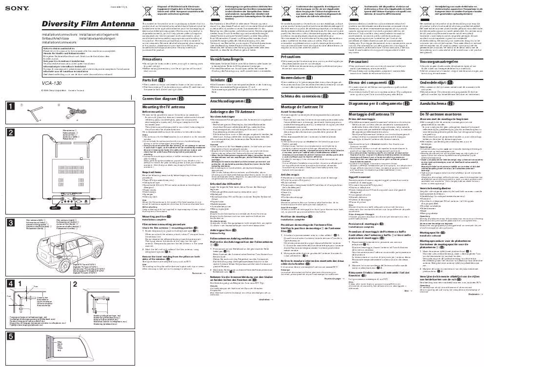 Mode d'emploi SONY VCA-130