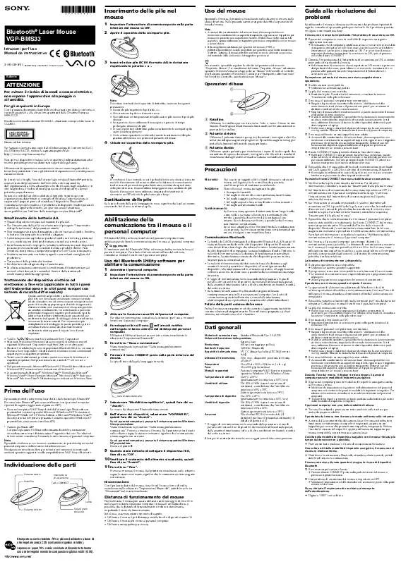 Mode d'emploi SONY VGP-BMS33/B