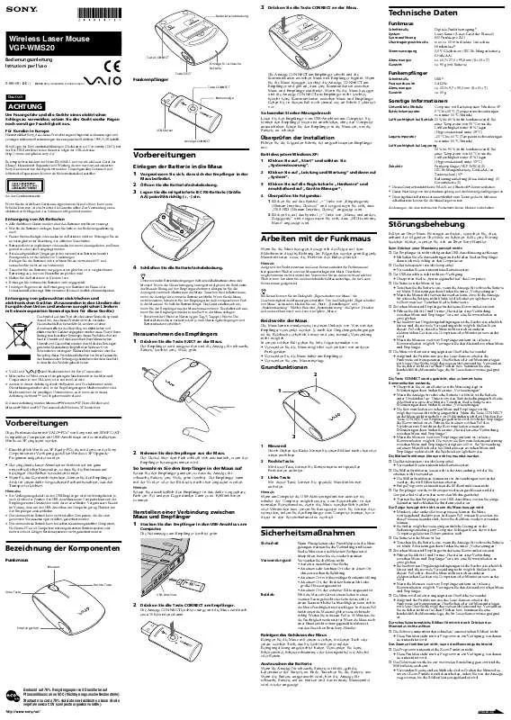 Mode d'emploi SONY VGP-WMS20