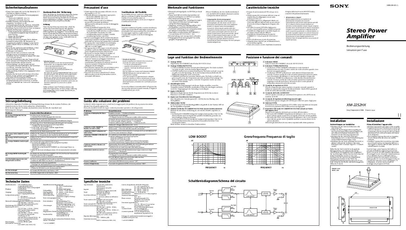 Mode d'emploi SONY XM-2252HX