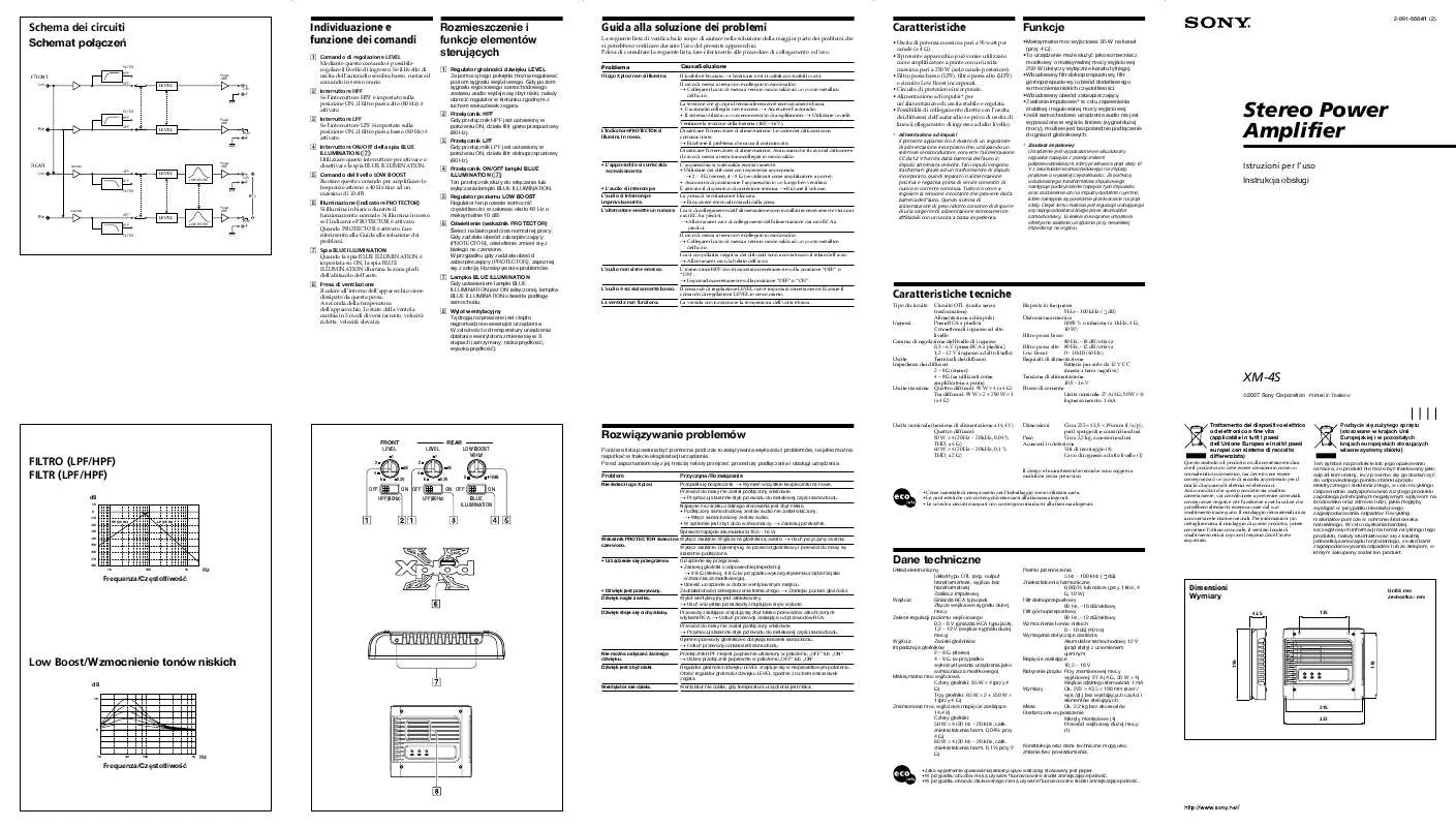 Mode d'emploi SONY XM-4S