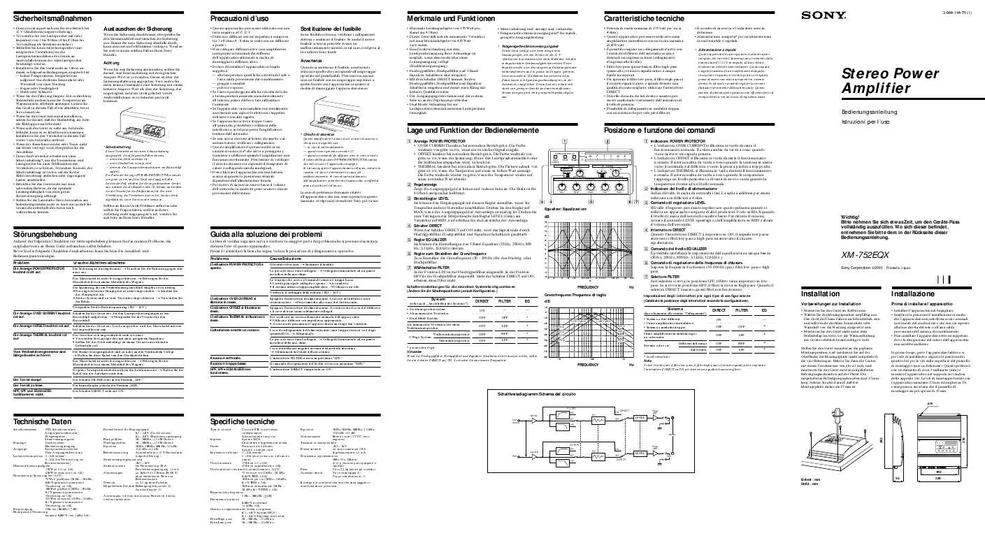 Mode d'emploi SONY XM-752EQX