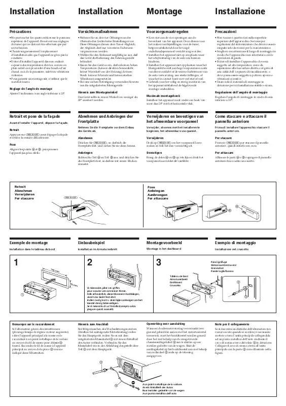 Mode d'emploi SONY XR-C4100