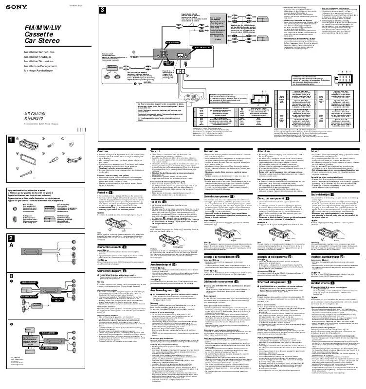 Mode d'emploi SONY XR-CA370