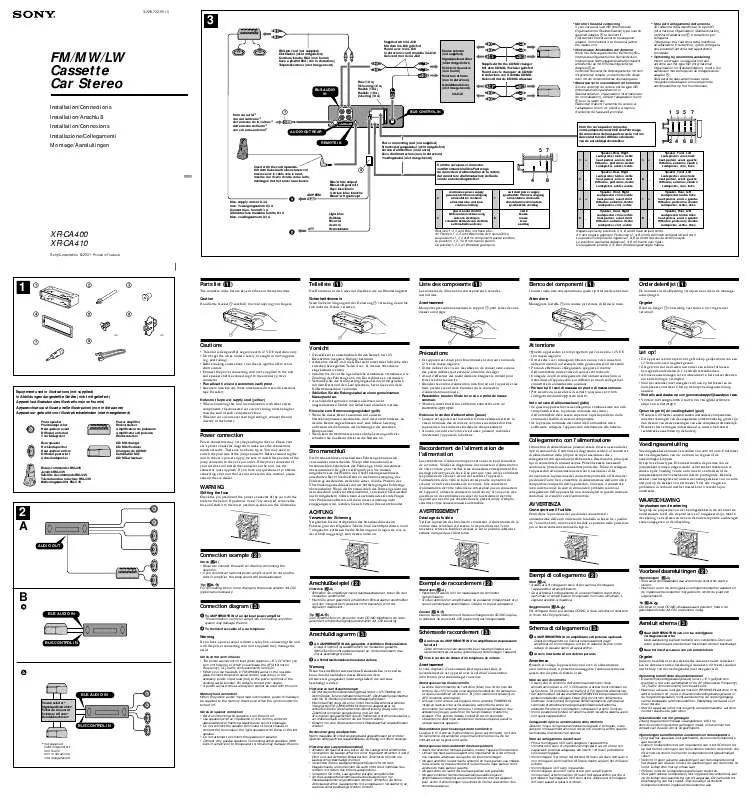 Mode d'emploi SONY XR-CA400