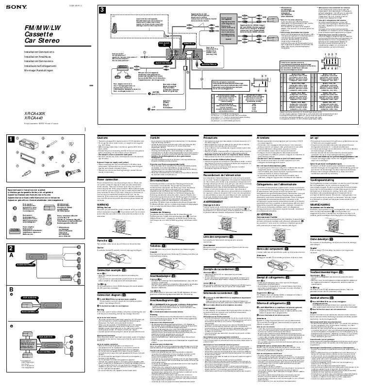 Mode d'emploi SONY XR-CA430X