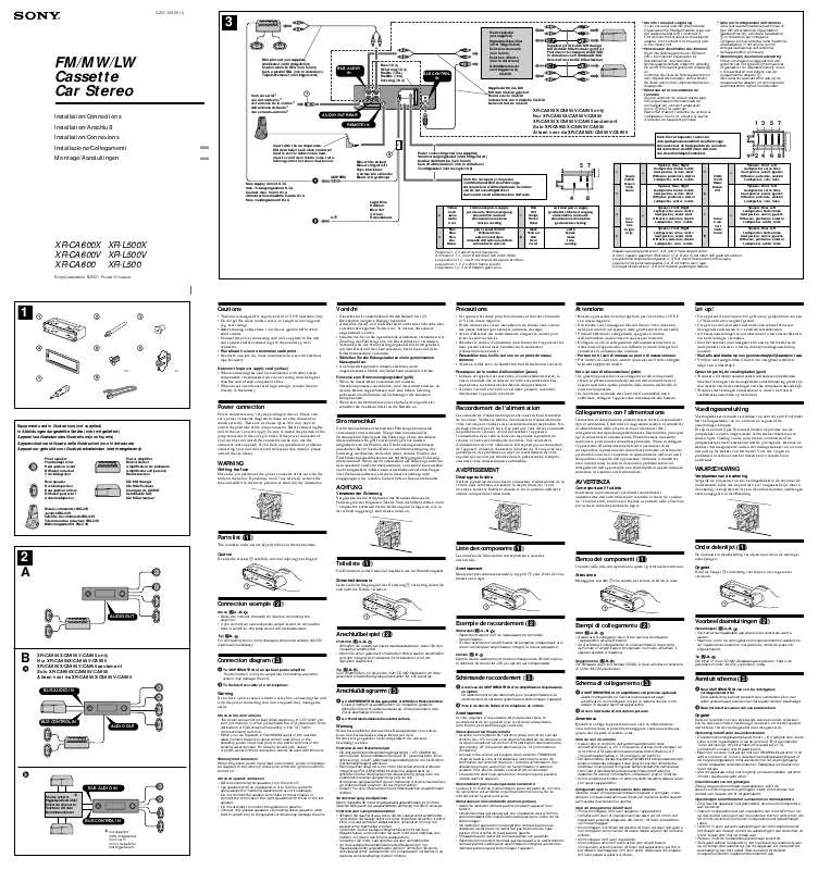 Mode d'emploi SONY XR-CA600