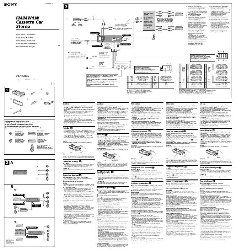 Mode d'emploi SONY XR-CA670X