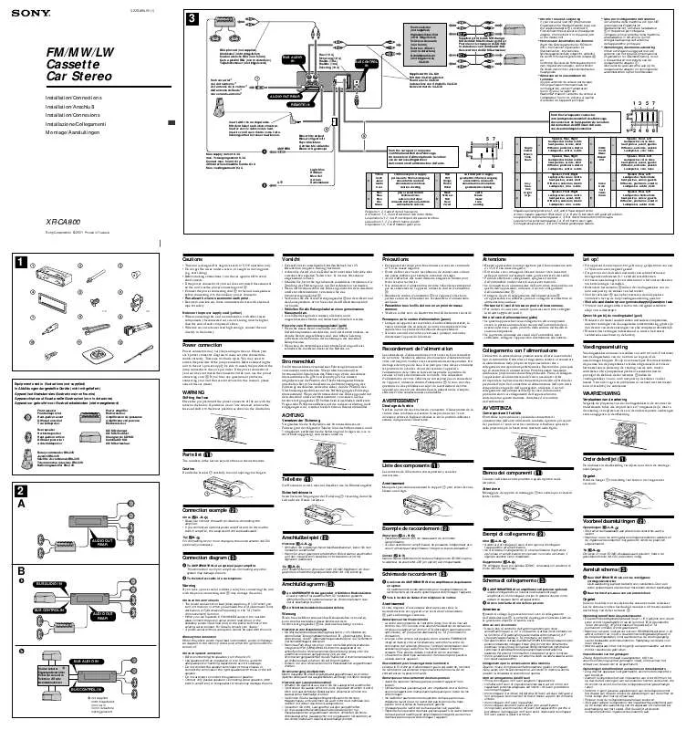 Mode d'emploi SONY XR-CA800