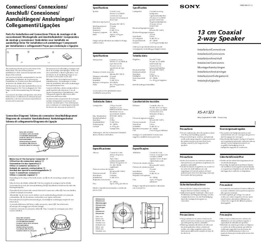 Mode d'emploi SONY XS-A1323