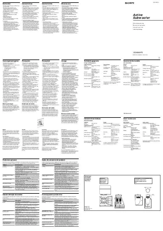 Mode d'emploi SONY XS-AW81P5