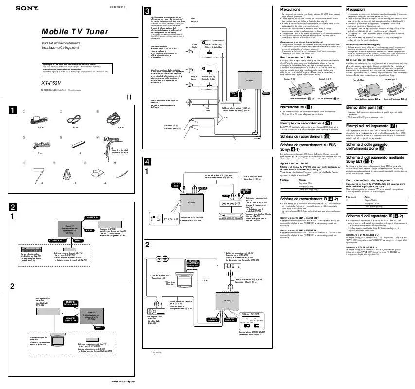 Mode d'emploi SONY XT-P50V