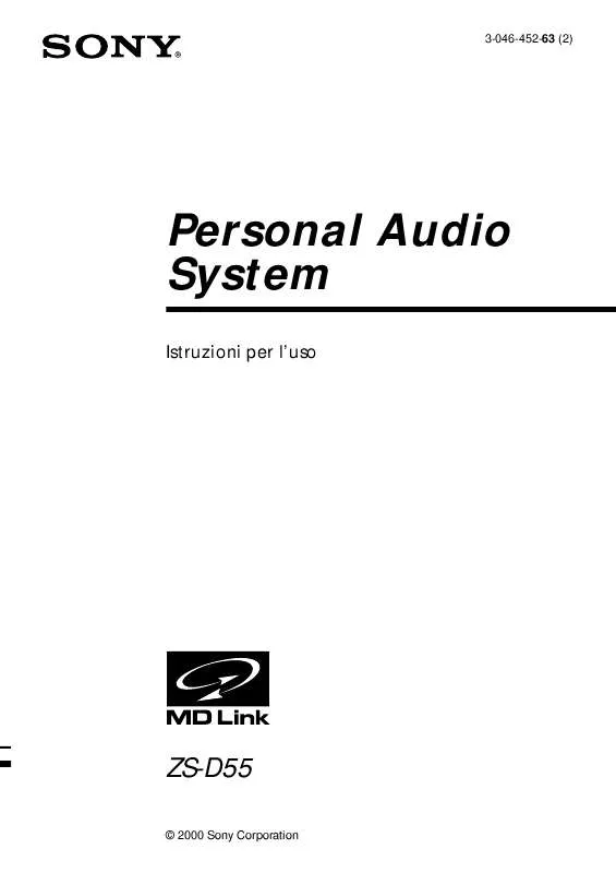 Mode d'emploi SONY ZS-D55