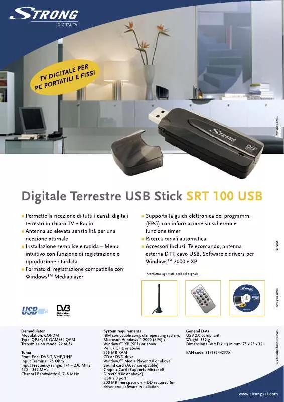 Mode d'emploi STRONG SRT 100 USB