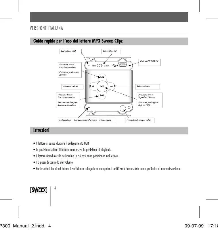 Mode d'emploi SWEEX MP300