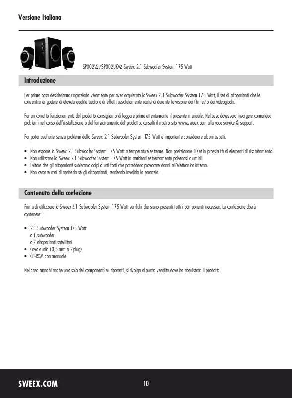 Mode d'emploi SWEEX SP002V2