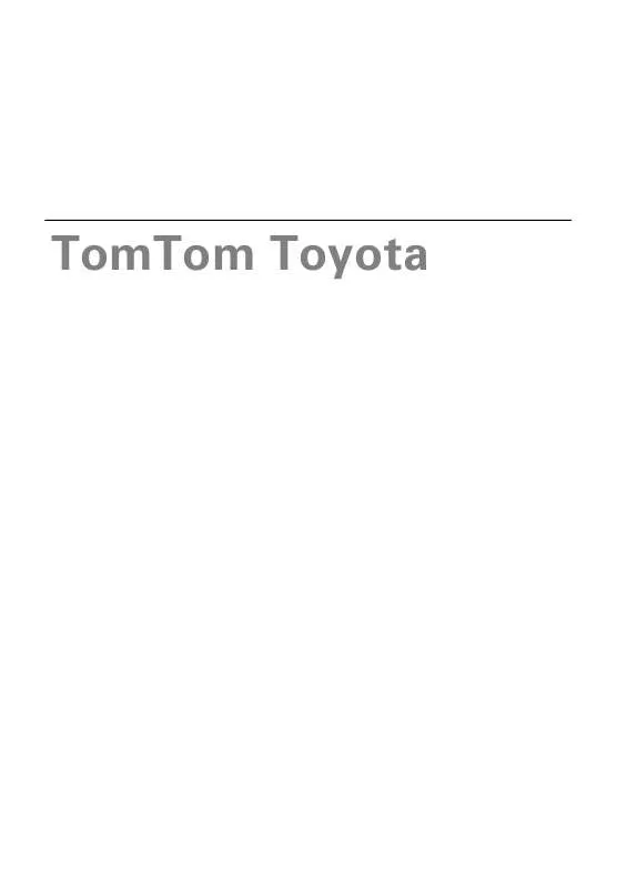 Mode d'emploi TOMTOM TOYOTA TNS400