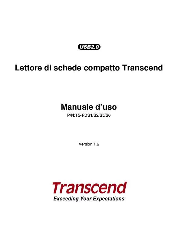 Mode d'emploi TRANSCEND TS-RDS6W