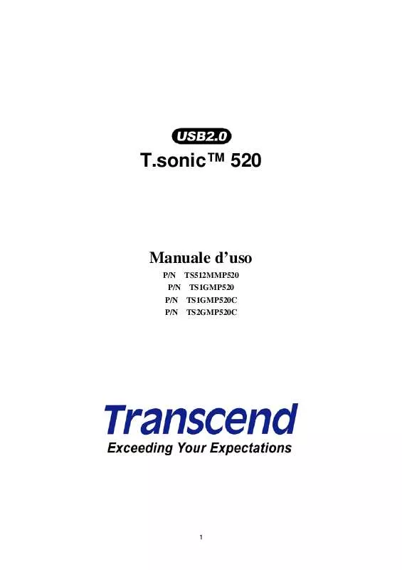 Mode d'emploi TRANSCEND TS1GMP520C