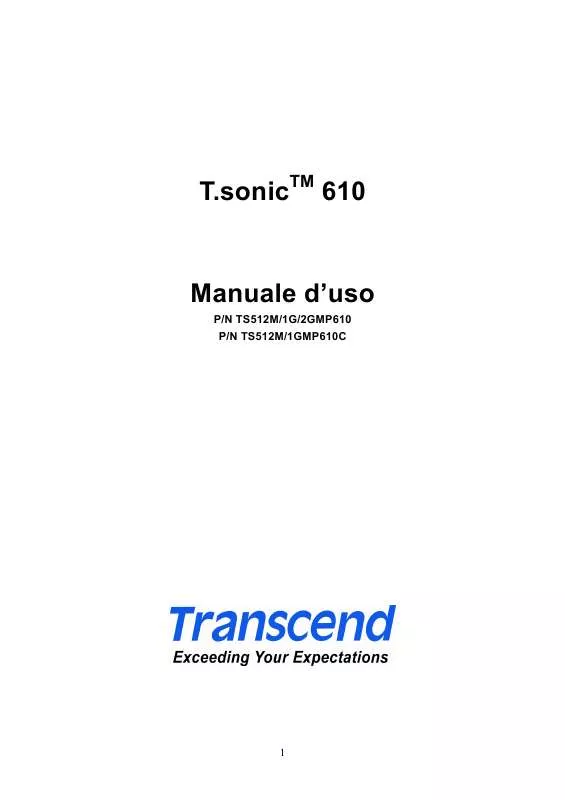 Mode d'emploi TRANSCEND TS1GMP612