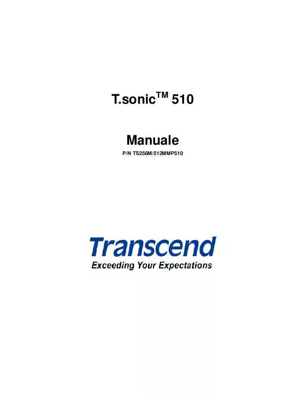 Mode d'emploi TRANSCEND TS512MMP510