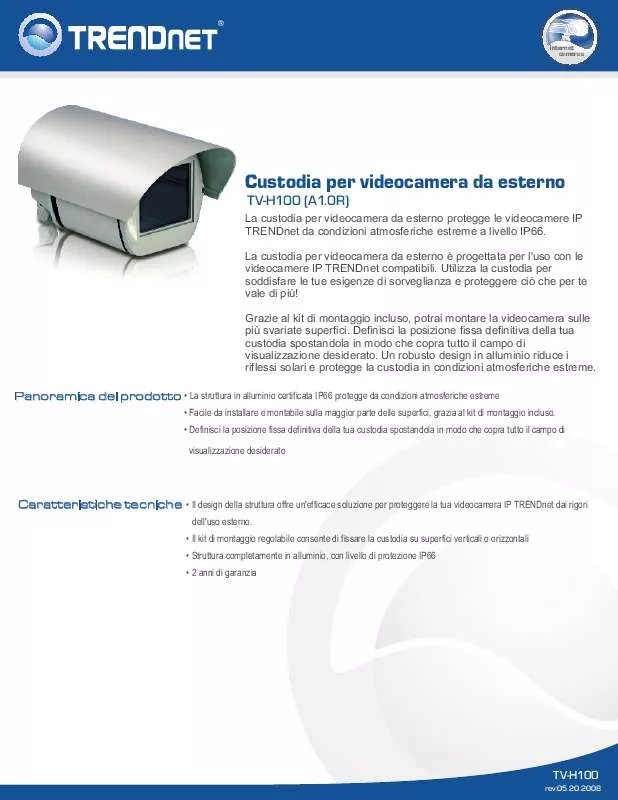 Mode d'emploi TRENDNET TV-H100