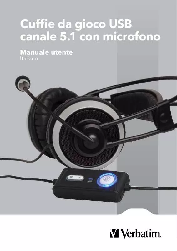 Mode d'emploi VERBATIM 5.1 CHANNEL USB GAMING HEADSET