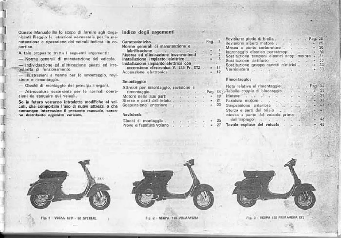 Mode d'emploi VESPA 125 PRIMAVERA