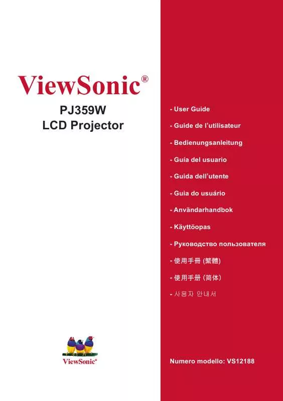 Mode d'emploi VIEWSONIC PJ359W