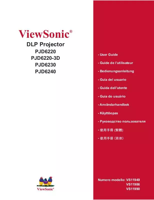 Mode d'emploi VIEWSONIC PJD6240