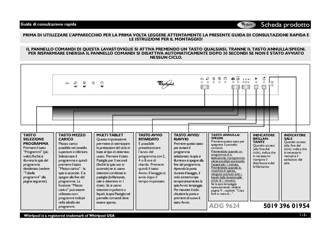 Mode d'emploi WHIRLPOOL ADG 9624 IX